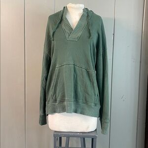 Aerie Green Hoodie Jacket Oversized Relaxed Fit